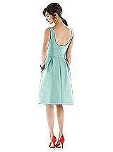 Rear View Thumbnail - Seaside Vintage Inspired Bateau Neckline Scoop Back Dress