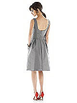 Rear View Thumbnail - Quarry Vintage Inspired Bateau Neckline Scoop Back Dress