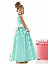 Rear View Thumbnail - Coastal & Ivory Flower Girl Dress FL4021