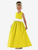 Front View Thumbnail - Citrus & Ivory Flower Girl Dress FL4021