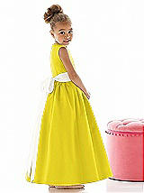 Rear View Thumbnail - Citrus & Ivory Flower Girl Dress FL4021