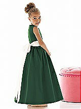 Rear View Thumbnail - Hampton Green & Ivory Flower Girl Dress FL4021