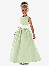 Front View Thumbnail - Limeade & Ivory Flower Girl Dress FL4021