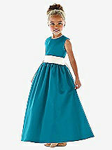 Front View Thumbnail - Oasis & Ivory Flower Girl Dress FL4021