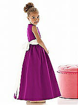 Rear View Thumbnail - Persian Plum & Ivory Flower Girl Dress FL4021