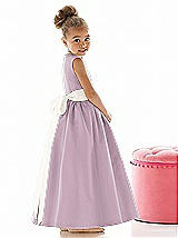 Rear View Thumbnail - Suede Rose & Ivory Flower Girl Dress FL4021