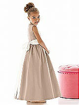 Rear View Thumbnail - Topaz & Ivory Flower Girl Dress FL4021