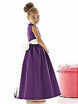 Rear View Thumbnail - African Violet & Ivory Flower Girl Dress FL4021