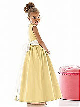 Rear View Thumbnail - Buttercup & Ivory Flower Girl Dress FL4021