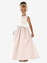 Front View Thumbnail - Blush & Ivory Flower Girl Dress FL4021