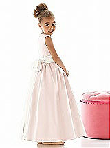 Rear View Thumbnail - Blush & Ivory Flower Girl Dress FL4021