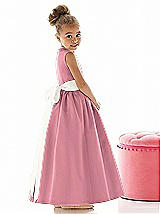 Rear View Thumbnail - Carnation & Ivory Flower Girl Dress FL4021