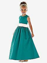 Front View Thumbnail - Jade & Ivory Flower Girl Dress FL4021