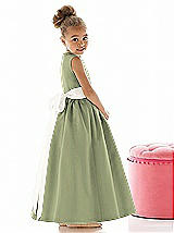 Rear View Thumbnail - Kiwi & Ivory Flower Girl Dress FL4021