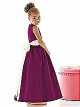 Rear View Thumbnail - Merlot & Ivory Flower Girl Dress FL4021