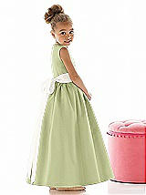 Rear View Thumbnail - Mint & Ivory Flower Girl Dress FL4021