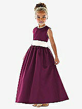 Front View Thumbnail - Ruby & Ivory Flower Girl Dress FL4021