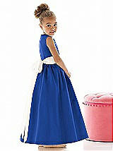 Rear View Thumbnail - Sapphire & Ivory Flower Girl Dress FL4021