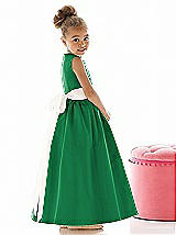 Rear View Thumbnail - Shamrock & Ivory Flower Girl Dress FL4021