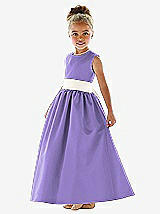 Front View Thumbnail - Tahiti & Ivory Flower Girl Dress FL4021