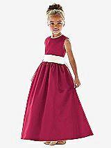 Front View Thumbnail - Valentine & Ivory Flower Girl Dress FL4021