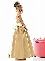 Rear View Thumbnail - Venetian Gold & Ivory Flower Girl Dress FL4021