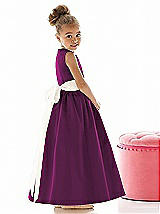 Rear View Thumbnail - Wild Berry & Ivory Flower Girl Dress FL4021