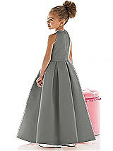 Rear View Thumbnail - Charcoal Gray Flower Girl Dress FL4022