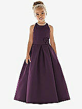 Front View Thumbnail - Aubergine Flower Girl Dress FL4022