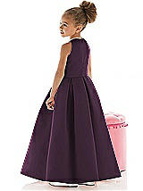 Rear View Thumbnail - Aubergine Flower Girl Dress FL4022