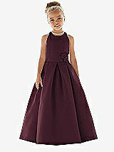 Front View Thumbnail - Bordeaux Flower Girl Dress FL4022