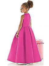 Rear View Thumbnail - Fuchsia Flower Girl Dress FL4022