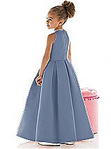 Rear View Thumbnail - Larkspur Blue Flower Girl Dress FL4022