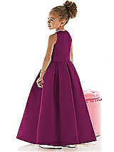 Rear View Thumbnail - Merlot Flower Girl Dress FL4022