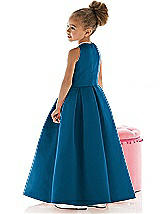 Rear View Thumbnail - Ocean Blue Flower Girl Dress FL4022