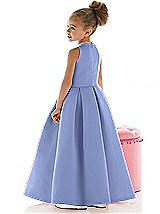 Rear View Thumbnail - Periwinkle - PANTONE Serenity Flower Girl Dress FL4022