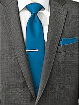 Rear View Thumbnail - Bayside Peau de Soie Pocket Squares by After Six