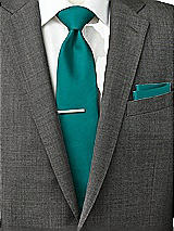 Rear View Thumbnail - Jade Peau de Soie Pocket Squares by After Six