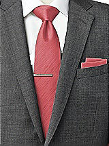 Rear View Thumbnail - Candy Coral Dupioni Pocket Squares by After Six