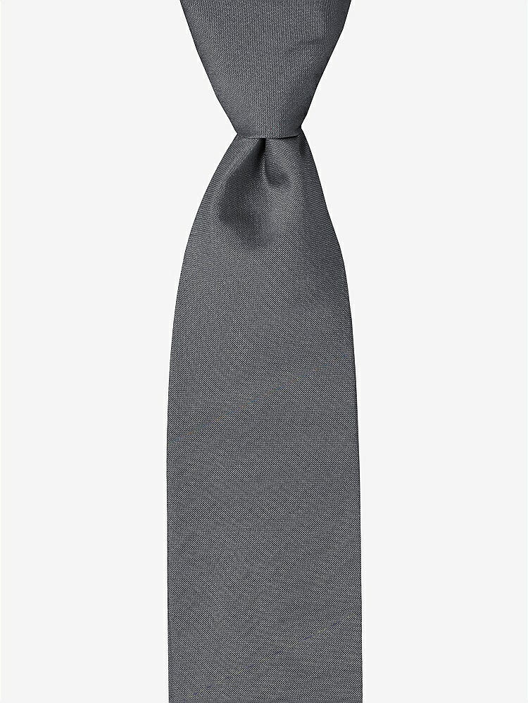 Front View - Ebony Peau de Soie Boy's 50" Necktie by After Six