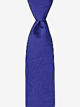 Front View Thumbnail - Electric Blue Peau de Soie Boy's 50" Necktie by After Six