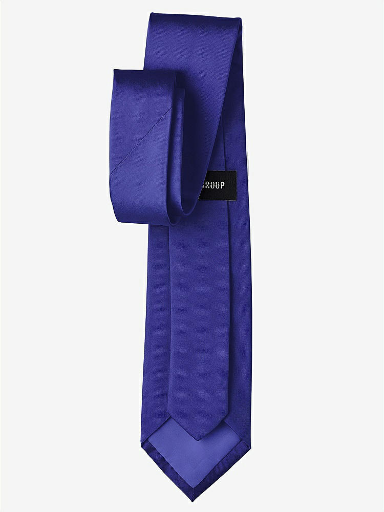 Back View - Electric Blue Peau de Soie Boy's 50" Necktie by After Six