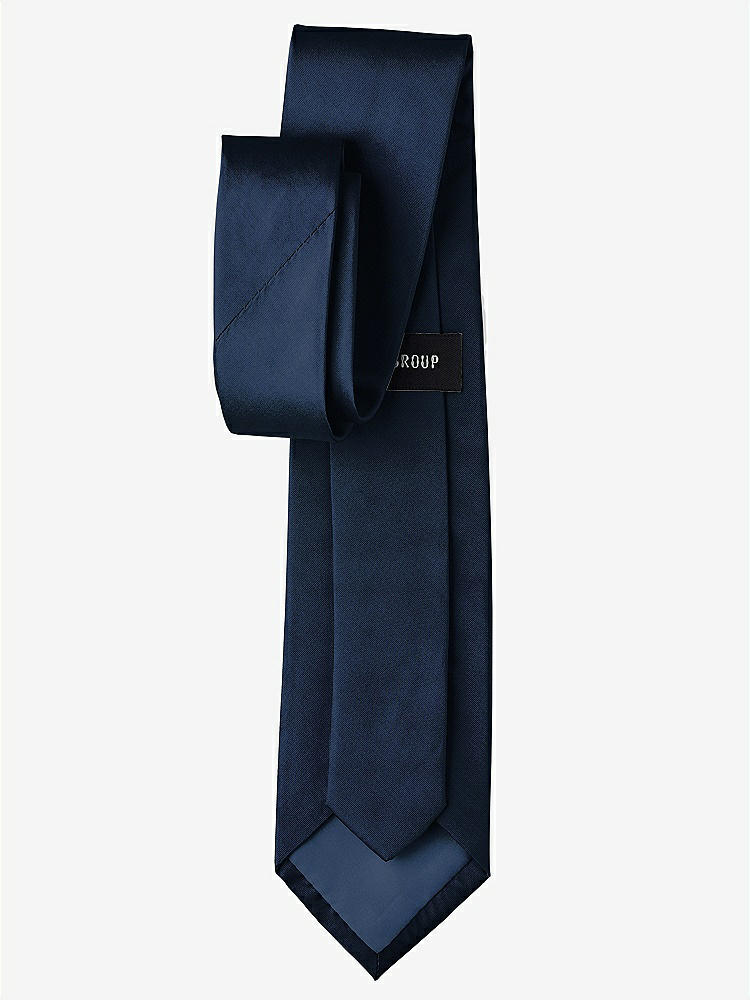 Back View - Midnight Navy Peau de Soie Boy's 50" Necktie by After Six