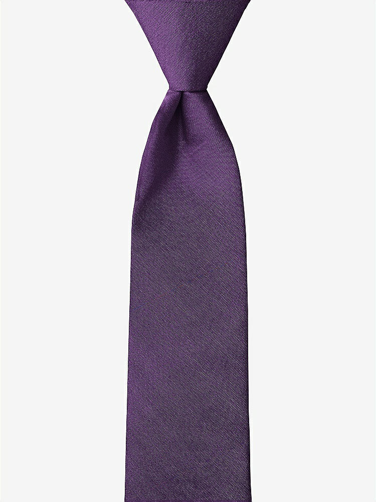 Front View - Majestic Peau de Soie Boy's 14" Zip Necktie by After Six