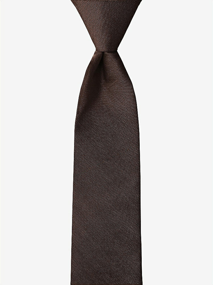 Front View - Brownie Peau de Soie Boy's 14" Zip Necktie by After Six