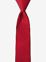 Front View Thumbnail - Poppy Red Peau de Soie Boy's 14" Zip Necktie by After Six