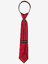 Rear View Thumbnail - Poppy Red Peau de Soie Boy's 14" Zip Necktie by After Six