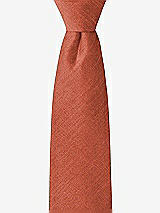 Front View Thumbnail - Burnt Orange Dupioni Boy's 14" Zip Necktie by After Six