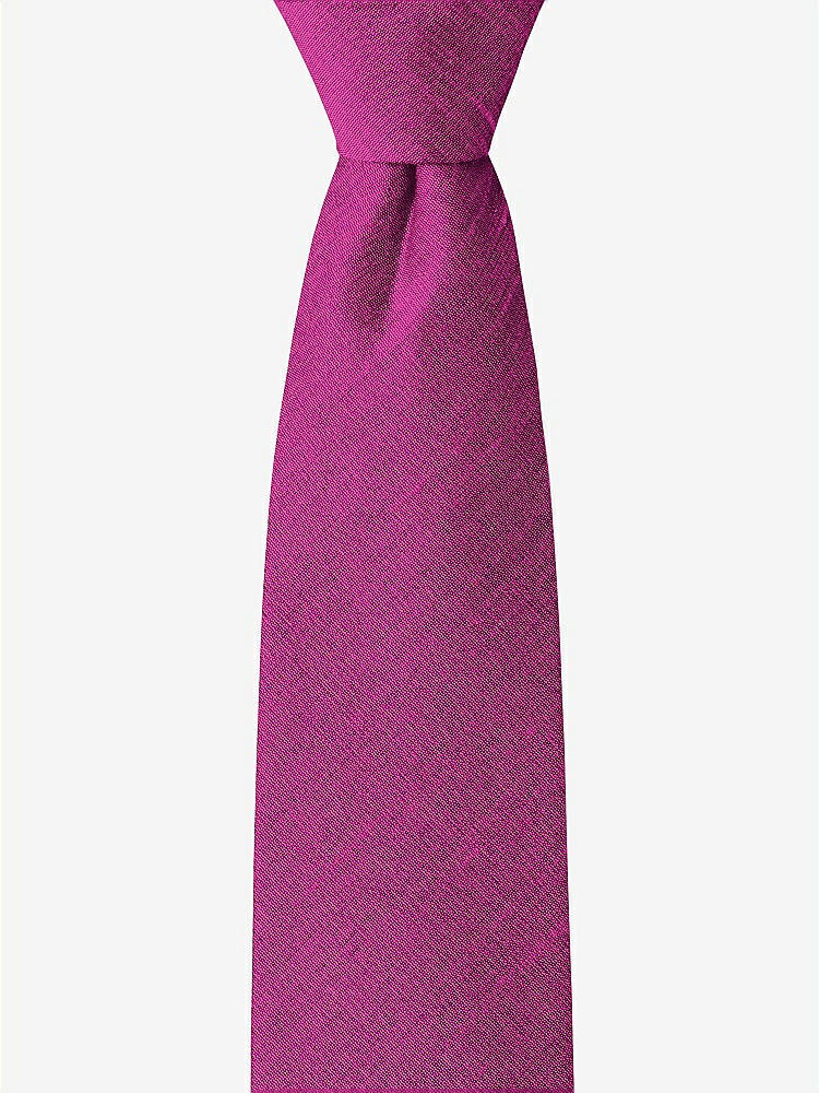 Front View - Watermelon Dupioni Boy's 14" Zip Necktie by After Six