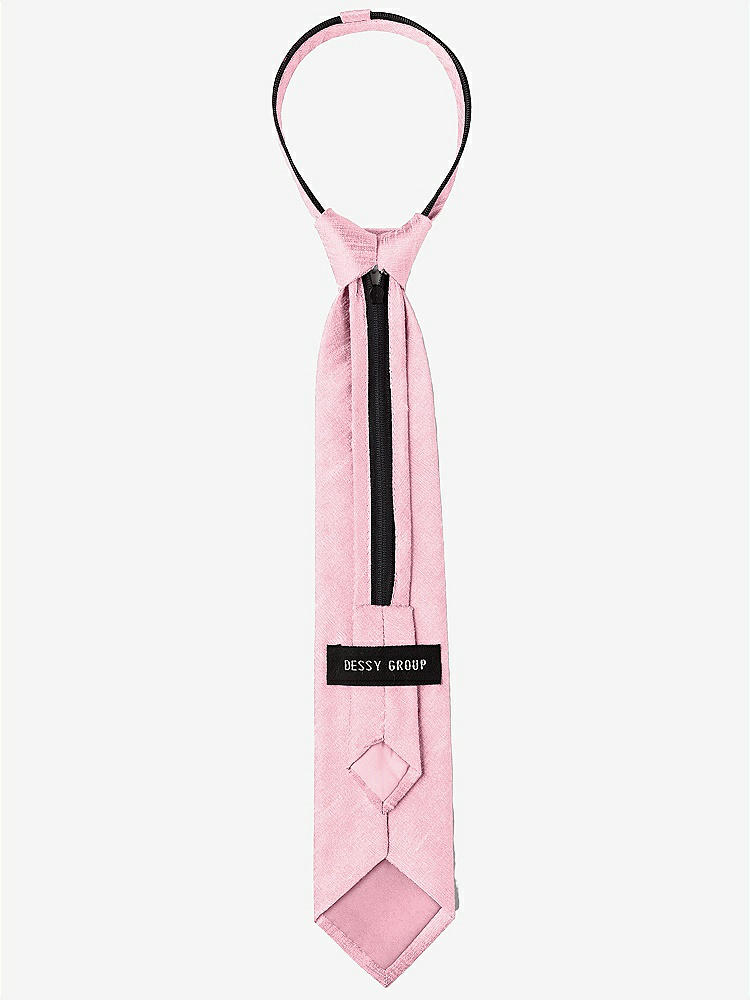 Back View - Peony Dupioni Boy's 14" Zip Necktie by After Six